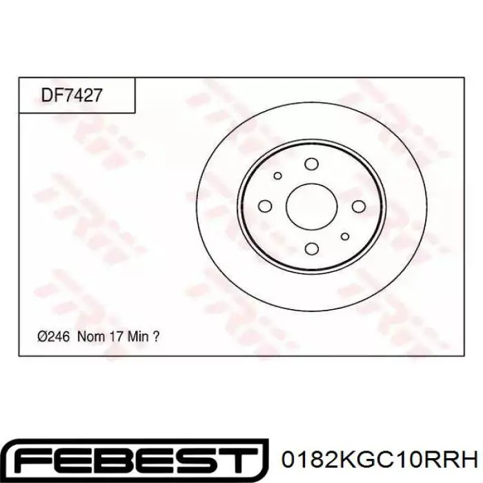 Задняя ступица 0182KGC10RRH Febest