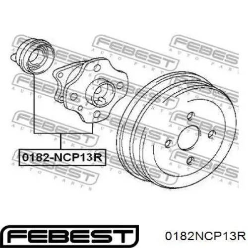 Ступицы задних колес Febest 0182NCP13R цена, от 47.78 USD