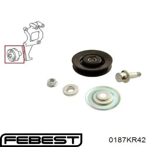 Купить 0187KR42 Febest Натяжной ролик