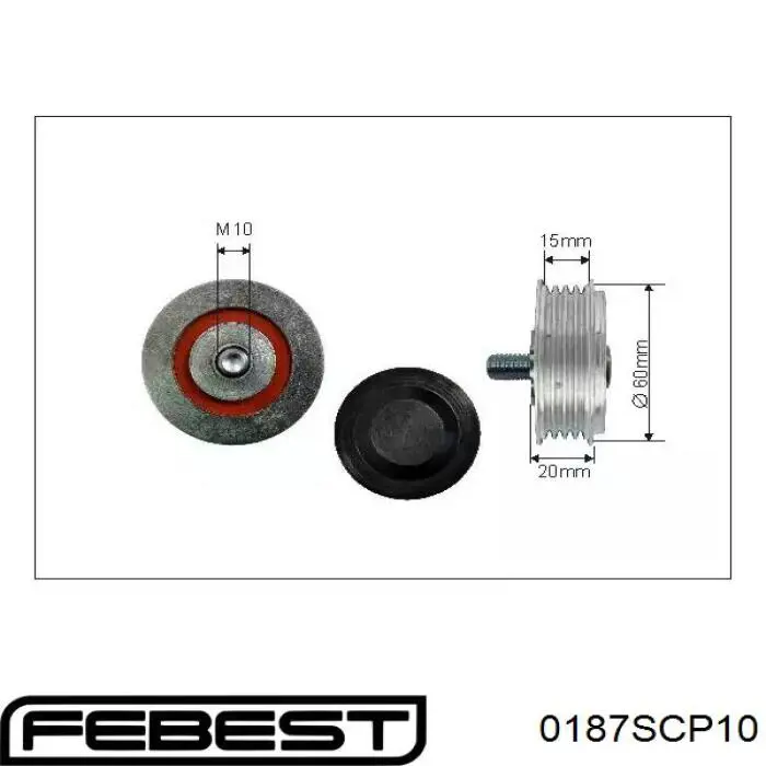 Паразитный ролик 0187SCP10 Febest