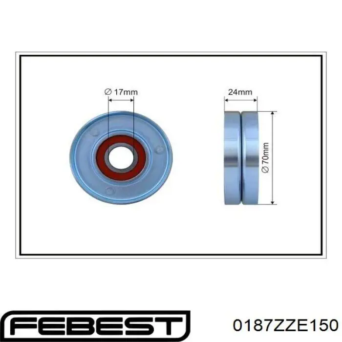 Купить 0187ZZE150 Febest Натяжной ролик