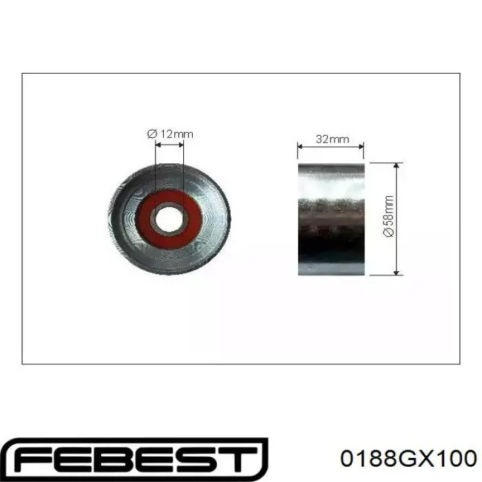 Паразитный ролик ГРМ 0188GX100 Febest