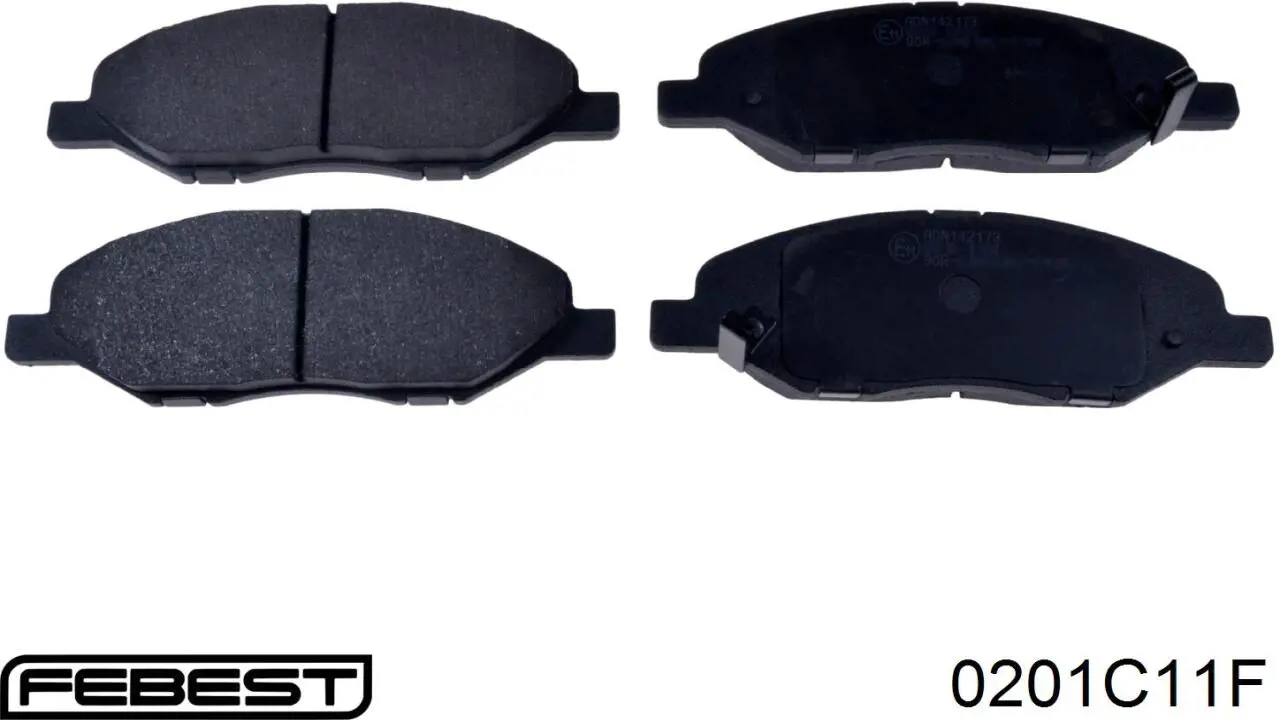 0201-C11F Febest колодки тормозные передние дисковые