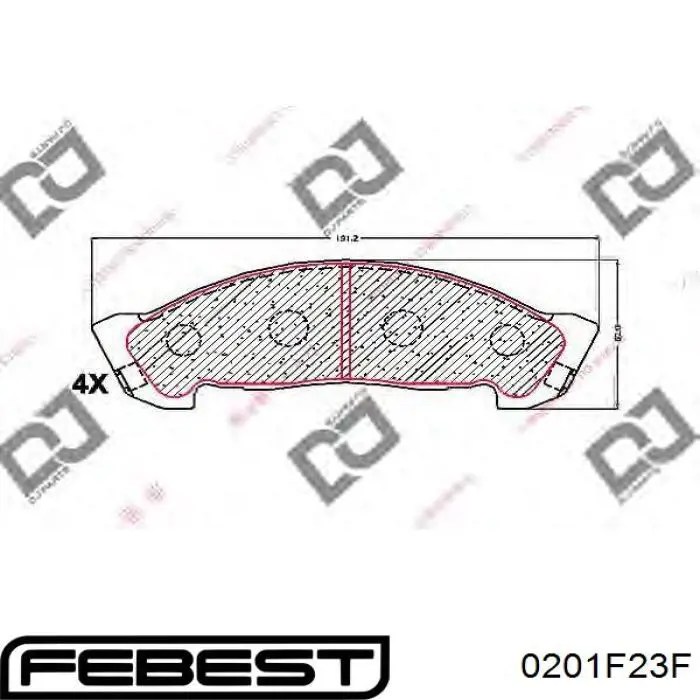 Колодки Febest 0201F23F цена, от 9.95 USD