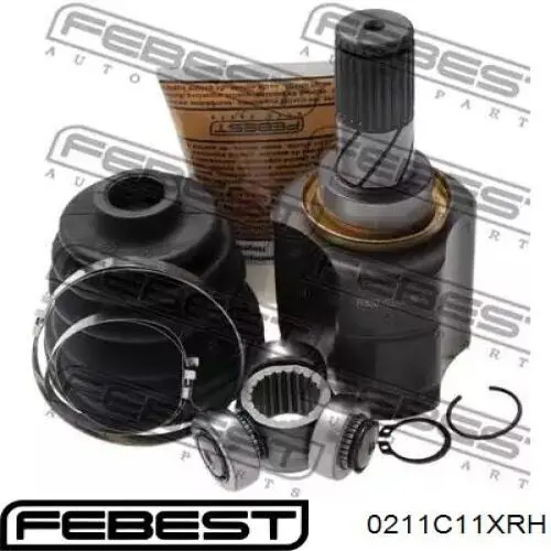 Купить 0211C11XRH Febest Шарнир угловых скоростей передний правый