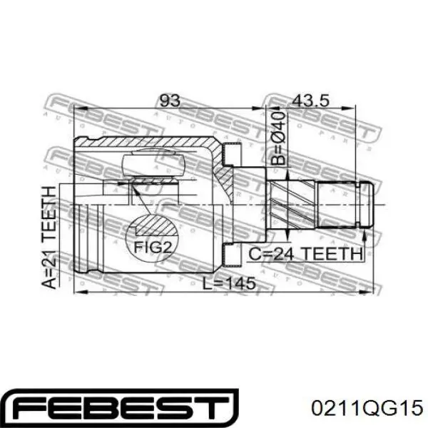 Купить CV17143 Fenox ШРУС внутренний