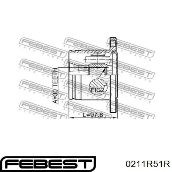 Купить C9711EB31B Nissan/Infiniti ШРУС внутренний задний
