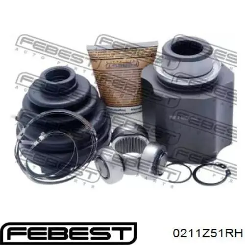 Купить 0211Z51RH Febest Шарнир угловых скоростей передний правый