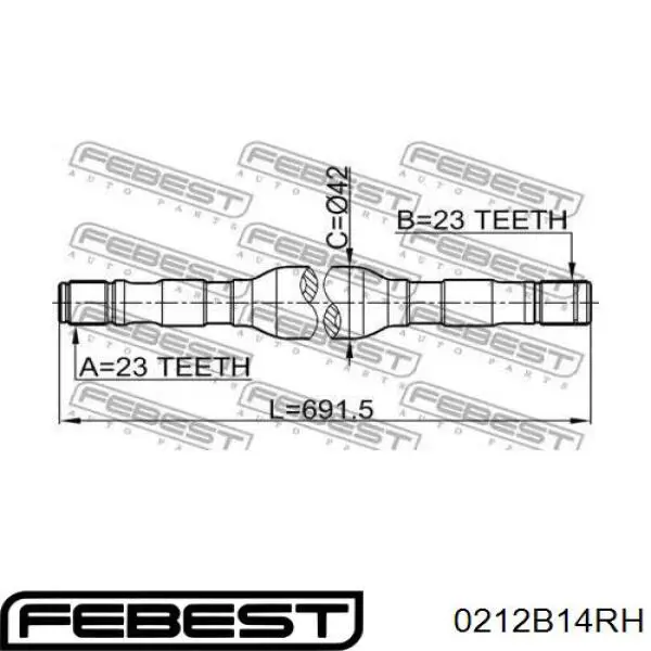Купить 3920260Y06 Nissan/Infiniti Вал приводной правый