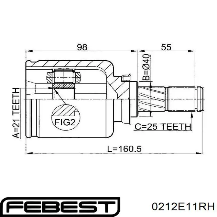  0212E11RH Febest