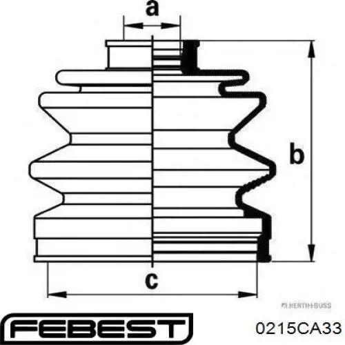 Пыльник ШРУСа внутренний 0215CA33 Febest