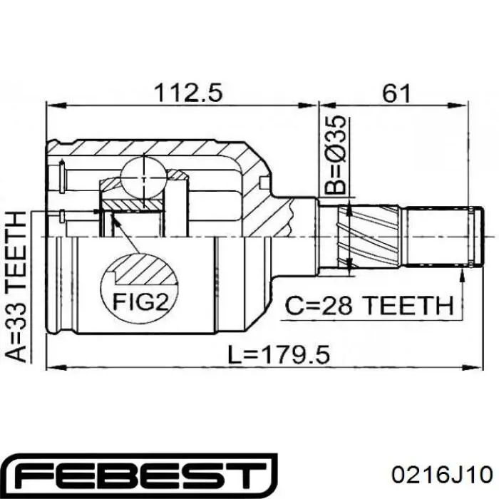 492032 Maxgear трипоид внутреннего шруса