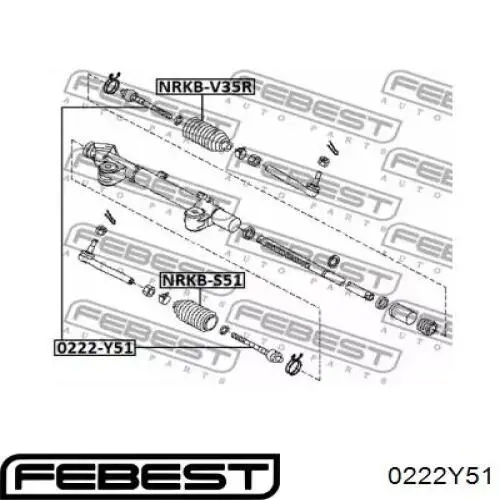 Рулевая тяга Febest 0222Y51 цена, от 8.28 USD
