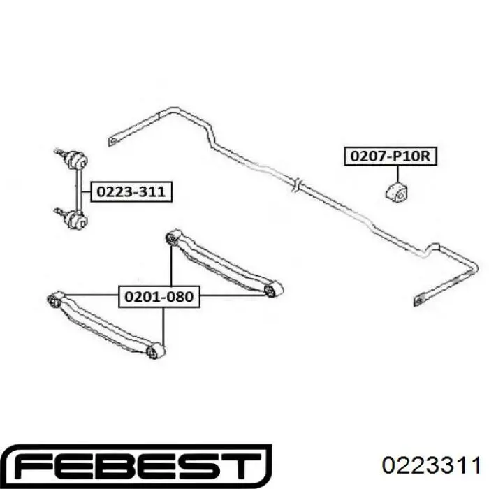 Купить 0223311 Febest Солдатик стабилизатора, заднего