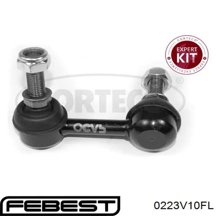 Стойка стабилизатора, переднего, левая Febest 0223V10FL