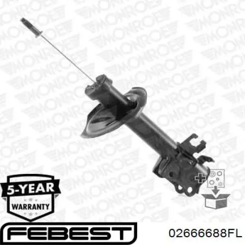 Амортизатор передний левый 02666688FL Febest
