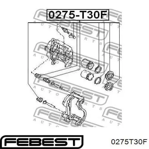 0275T30F Febest ремкомплект суппорта тормозного переднего