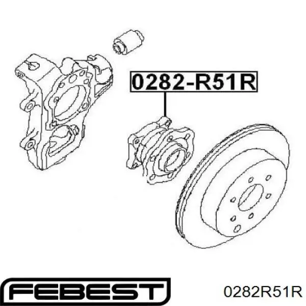 Купить 0282R51R Febest Задняя шпиндель