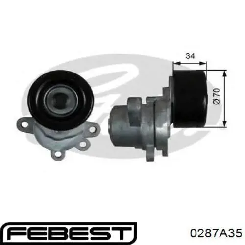 Натяжной ролик 0287A35 Febest