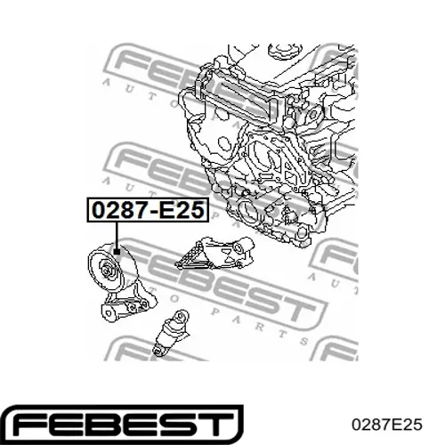 Натяжной ролик 0287E25 Febest
