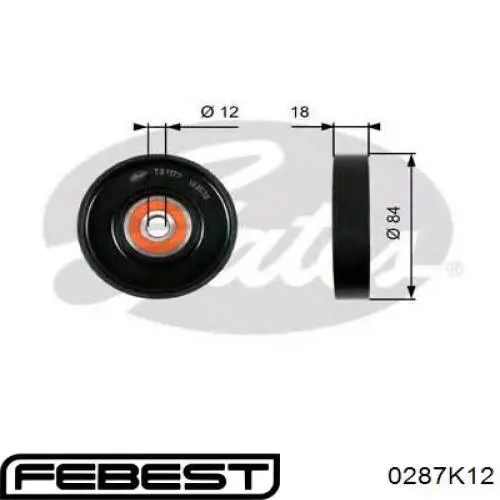 Купить 0287K12 Febest Натяжной ролик