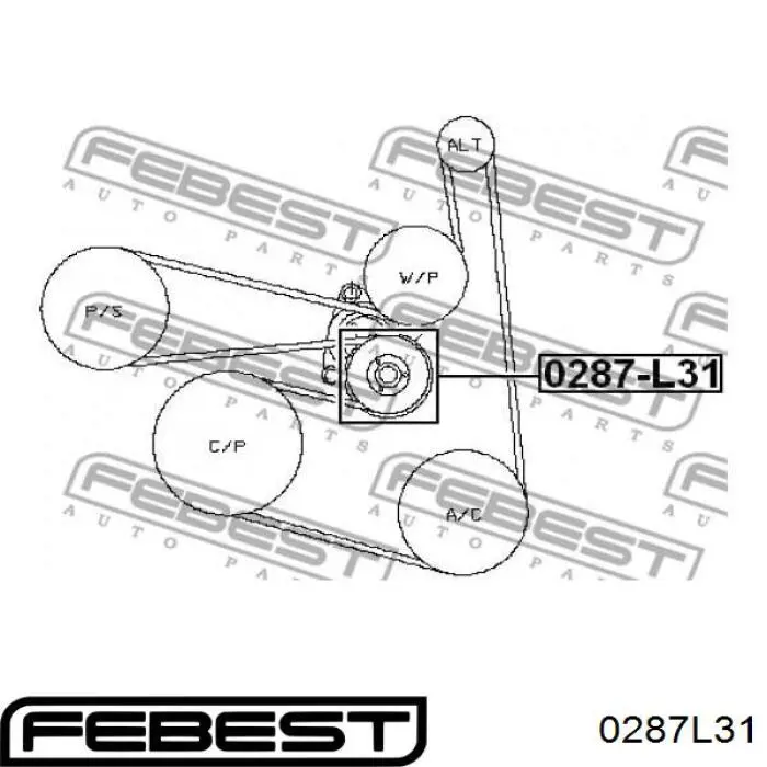 Натяжной ролик 0287L31 Febest