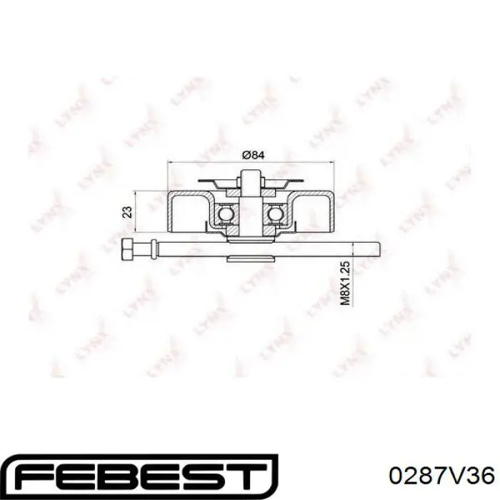 Паразитный ролик 0287V36 Febest