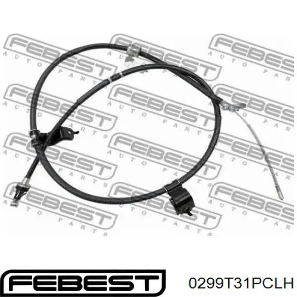 Купить 0299T31PCLH Febest Трос стояночного тормоза задний левый