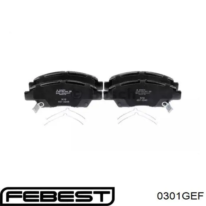 Купить 0301GEF Febest Колодки тормозные