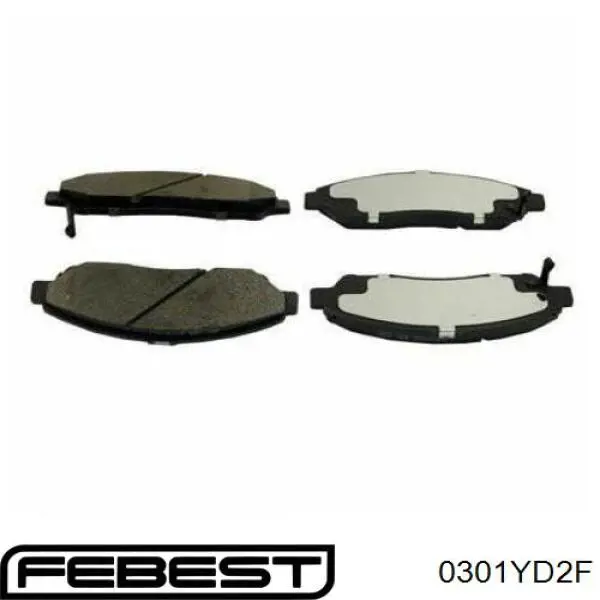 Передние тормозные колодки 0301YD2F Febest