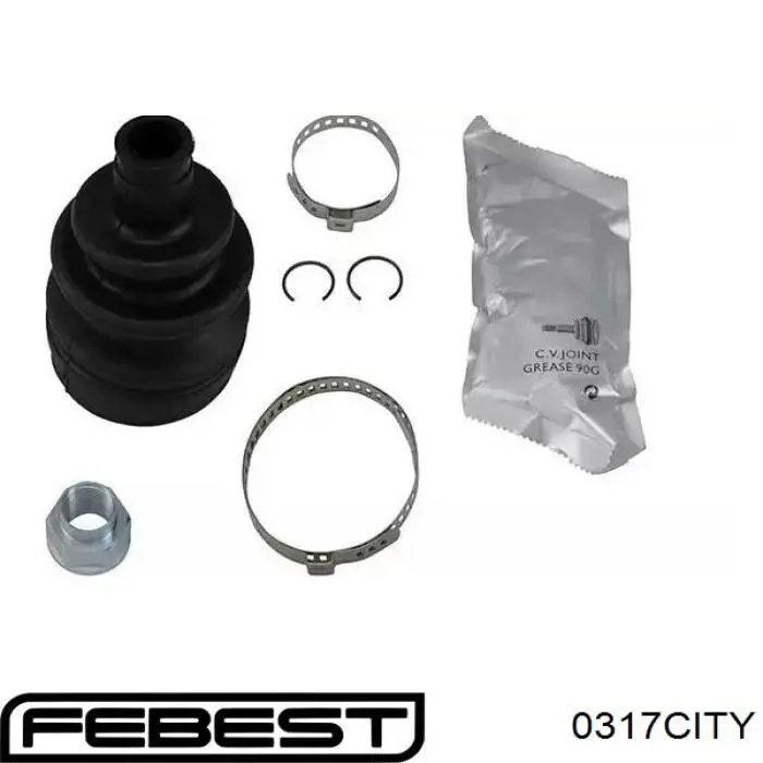 0317CITY Febest Пыльник шарнира привода