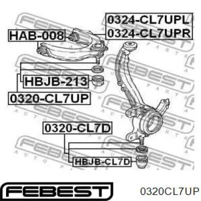0320CL7UP Febest Верхние шаровые опоры
