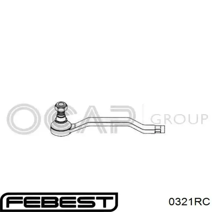 Наконечник рулевой тяги Febest 0321RC