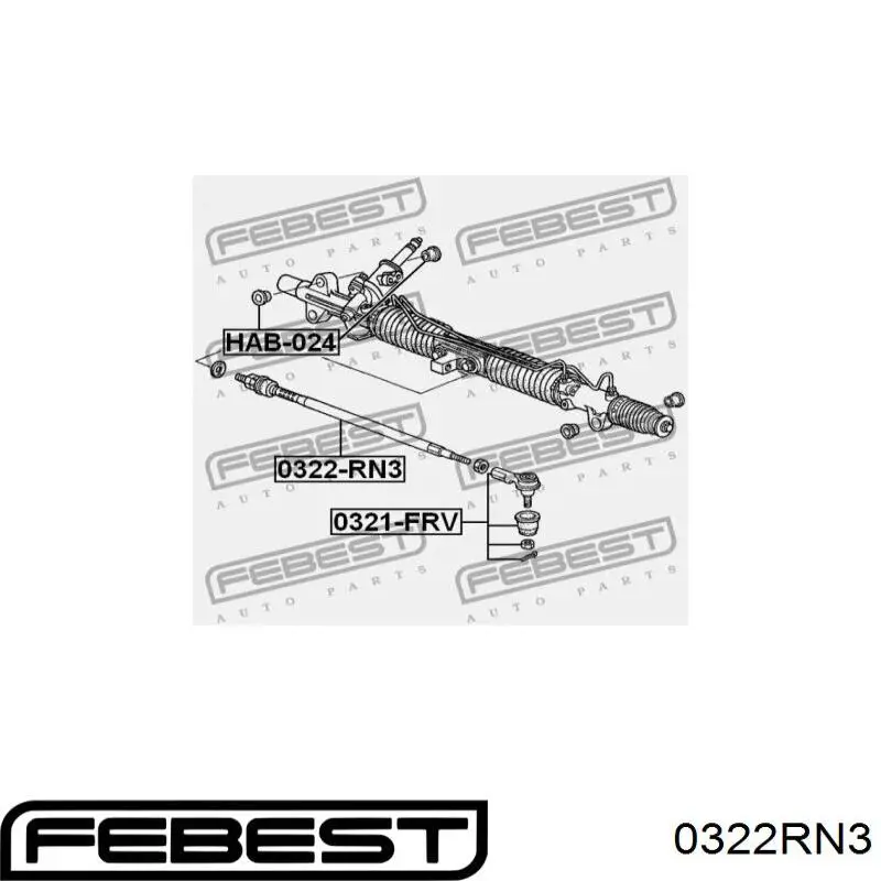 Купить 0322RN3 Febest Рулевая тяга