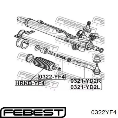 Рулевая тяга 0322YF4 Febest