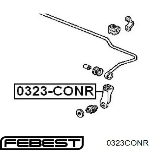 Купить 0323CONR Febest Солдатик стабилизатора, заднего