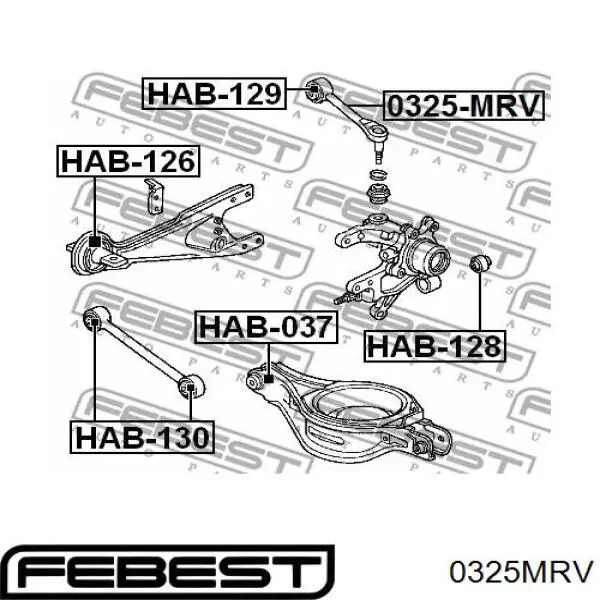ZWTHD030 NTY Верхний рычаг задней подвески правый