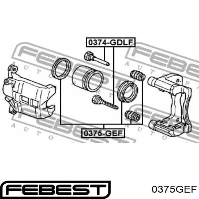 Ремкомплект переднего суппорта 0375GEF Febest