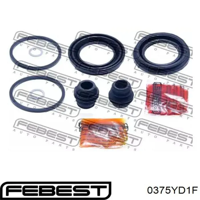 0375YD1F Febest kit de reparação de suporte do freio dianteiro