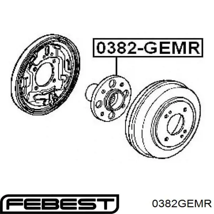 Ступица задняя 0382GEMR Febest