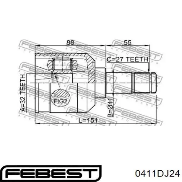 ШРУС внутренний Mitsubishi ASX 