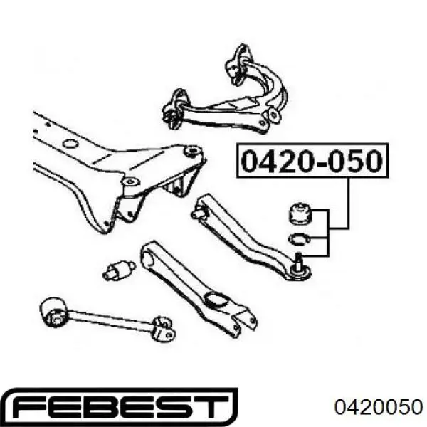 Купить 0420050 Febest Шаровая опора задней подвески нижняя
