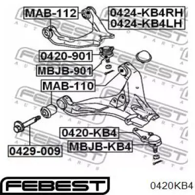 Нижняя шаровая опора Febest 0420KB4