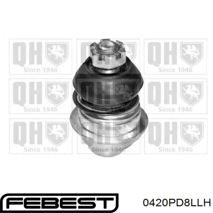 Купить 0420PD8LLH Febest Шаровая опора, нижняя, левая