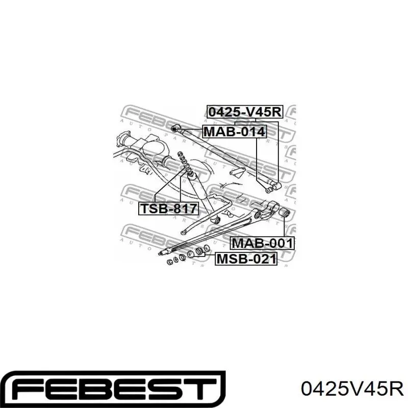 Купить 0425V45R Febest Тяга поперечная реактивная задней подвески