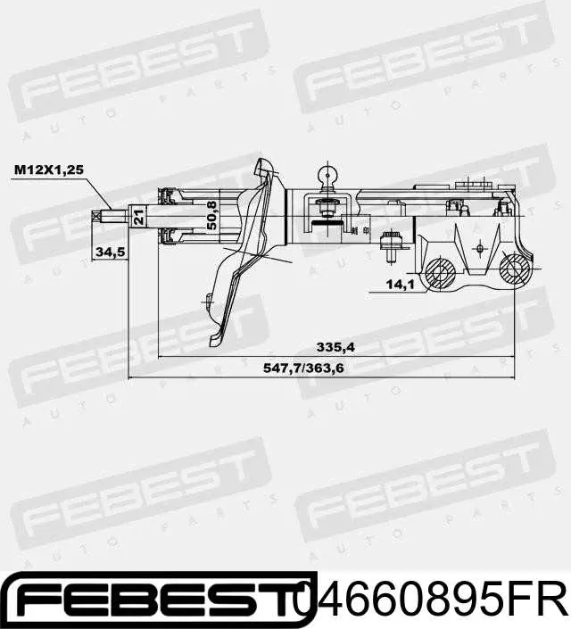 Амортизатор передний правый 04660895FR Febest