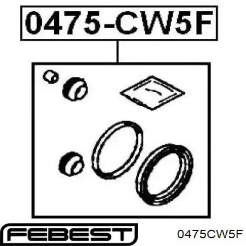 Купить 0475CW5F Febest Ремкомплект переднего суппорта