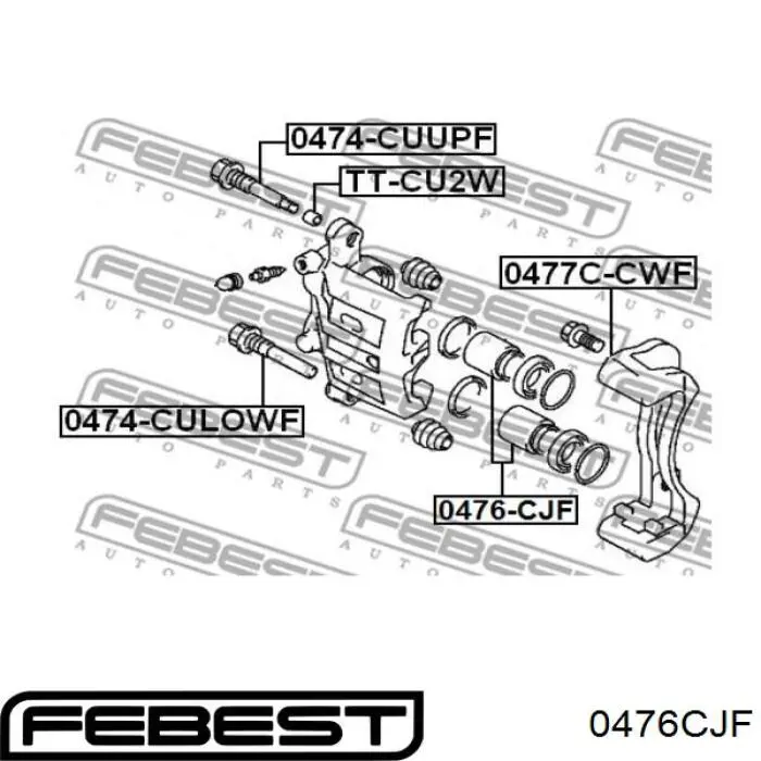 Поршень суппорта тормозного переднего MB500779 Mitsubishi