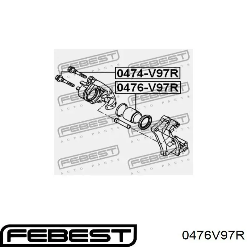 Поршень суппорта тормозного заднего 0476V97R Febest