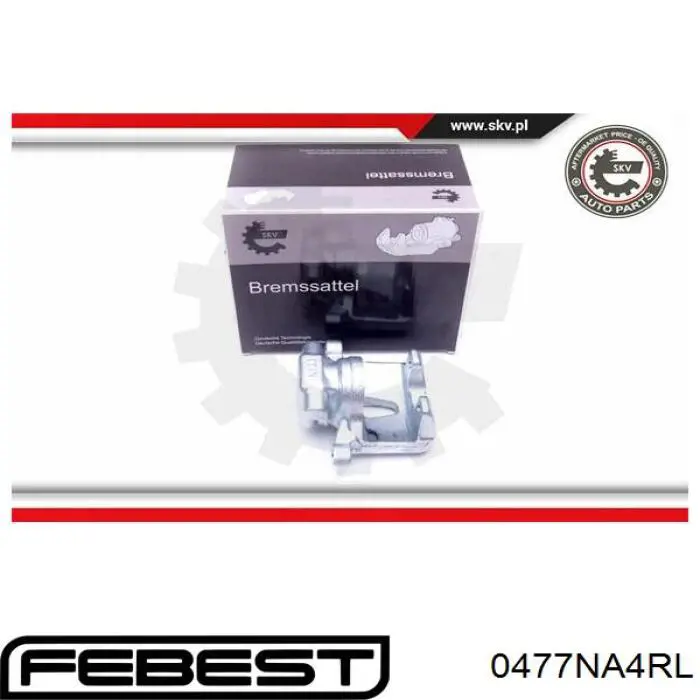 Суппорт тормозной левый задний Febest 0477NA4RL